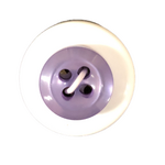 Button - 12mm 4 Hole Thick Shiny - Pale Purple