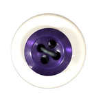 Button - 12mm 4 Hole Thick Shiny - Purple