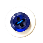 Button - 12mm 4 Hole Thick Shiny - Navy