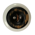 Button - 14mm 4 Hole Wood Black Stressed