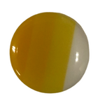 Button - 14mm Wide Striped Shank - Yellow