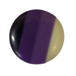 Button - 14mm Wide Striped Shank - Purple