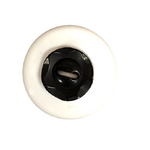 Button - 10mm  2/H Petal Edge - Black