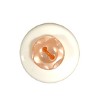 Button - 10mm  2/H Petal Edge - Pale Apricot