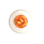 Button - 10mm  2/H Petal Edge - Orange
