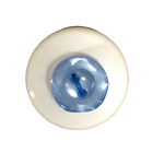 Button - 10mm  2/H Petal Edge - Pale Blue
