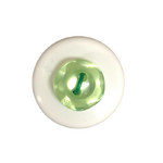 Button - 10mm  2/H Petal Edge - Green
