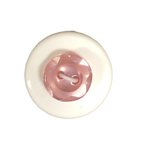 Button - 10mm  2/H Petal Edge - Dusty Rose