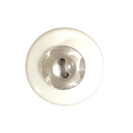 Button - 10mm  2/H Petal Edge - Grey