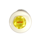 Button - 10mm  2/H Petal Edge - Yellow