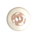 Button - 10mm  2/H Petal Edge - Pale Pink
