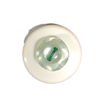 Button - 10mm  2/H Petal Edge - Pale Green