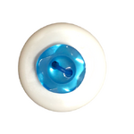 Button - 10mm  2/H Petal Edge - Blue