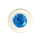 Button - 10mm  2/H Petal Edge - Mid Blue