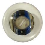 Button - 12mm 2 Hole Striped Edge Black/Blue