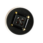 Button - 25mm Nylon Gold Square Pattern - Black