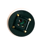Button - 25mm Nylon Gold Square Pattern - Green