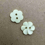 Button - 12mm Frangipani Flower Pale Yellow