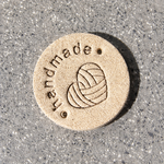 Round Microfibre Handmade with Love Sand 25mm