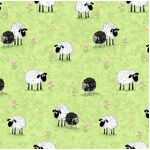 Fat Quarter - Lal the Lamb - Sheep Meadow Medium Green