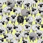 Fabric - Lewe the Ewe - Allover Sheep Green