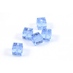 Bead - 4mm Cube Sapphire Light