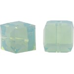 Swarovski Bead - 4mm Cube Pacific Opal