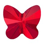 Swarovski Crystals - Red 6mm Butterfly (1pc)