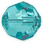 Swarovski Crystals - Blue Zircon 6mm Round (2pcs)
