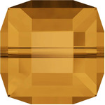 Swarovski Crystals - Golden 5mm Cube (1pc)