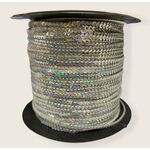 Sequin Ribbon - Irridescent Silver 3mm