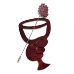 Scarf Pin - Red Wine