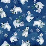 Fat Quarter - Snowville - Y3278-93 Polar Bears Light Navy