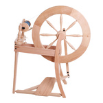 Traditional Spinning Wheel - Single Drive, Lacquered Finish