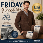 Free Pattern Download – Patons Lennox V-Neck Cardigan
