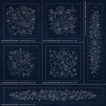 WF08 - Wildflower Collection Master Panel (Indigo)