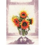 Window Flowers Glass Vase Cross Stitch WFBF654