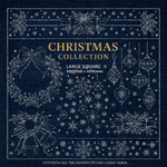 XM00-IN Christmas Collection Large Square Sashiko Panel