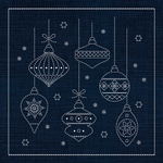 XM03-IN – Christmas Decorations (Indigo)