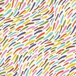 Fabric - Forest Babes Multicolour Squiggles Y2919-55