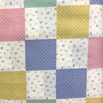 Fabric - Alphabet Soup Blue Cotton