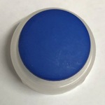 Button - 20mm Blue Round Bead
