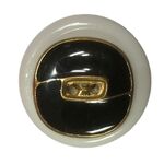 Button - 23mm Black /gold round button