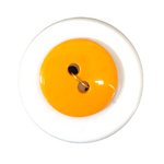 Button - 15mm Round Shiny Orange