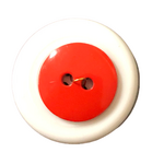 Button - 15mm Round Shiny Red