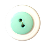 Button - 15mm Round Shiny Aqua