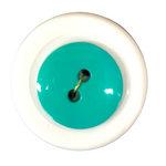 Button - 15mm Round Shiny Turquoise