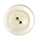 Button - 15mm Round Shiny White
