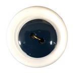 Button - 15mm Round Shiny Dark Blue