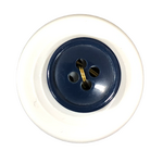 Button - 14mm Round 4 Hole Dark Blue